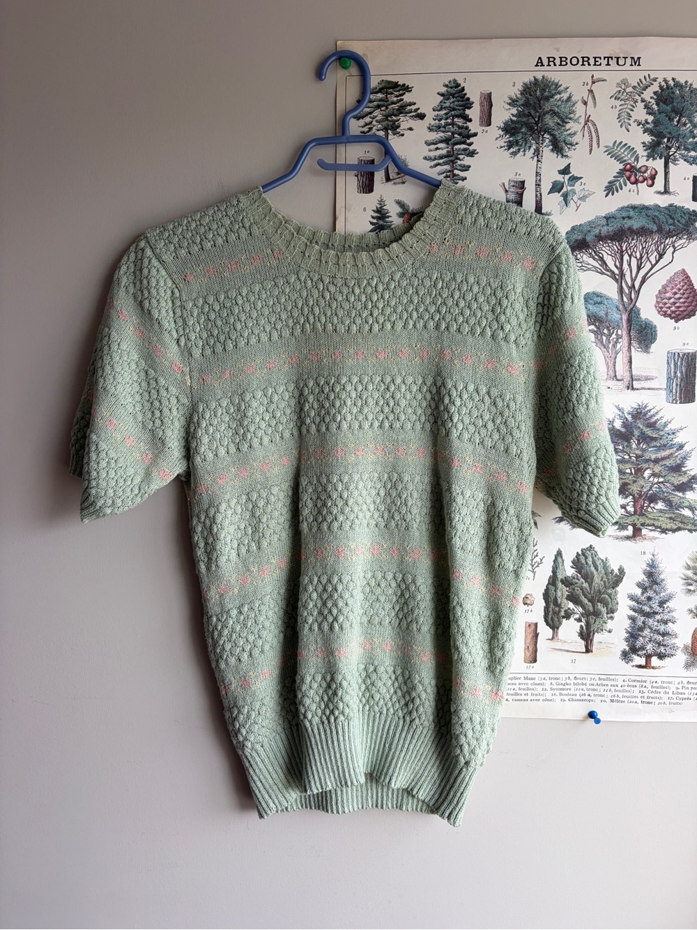 Knit floral Shortsleeve Small